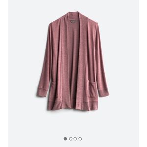 Heather Brushed Knit Two Pocket Cardian